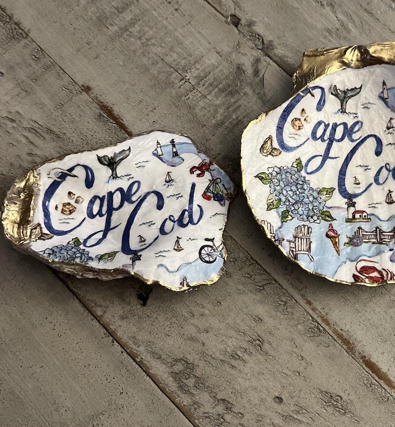 Cape Cod Oyster Shell Jewelry Dish
