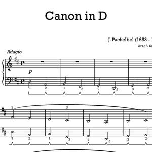 Canon in D - Pachelbel - piano