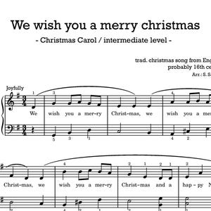 Les deseamos una feliz Navidad - piano - descarga digital