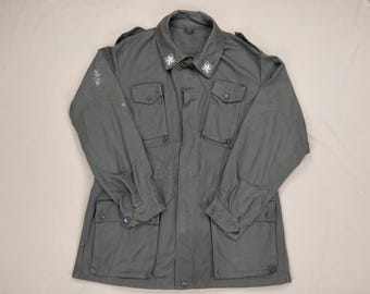 Authentic Italian Army OD Green Combat Field Jacket.
