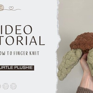 Chunky Knit Sea Turtle Tutorial + Pattern | Learn How to Finger Knit ...