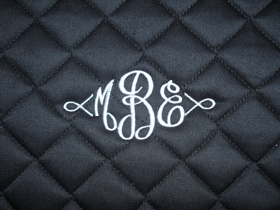 English All Purpose Saddle Pad-Horse-Monogram-Pony-Barn-Tack-Gift-Equestrian-Initial-Personalized-Blanket-Black-Blue-White-Green