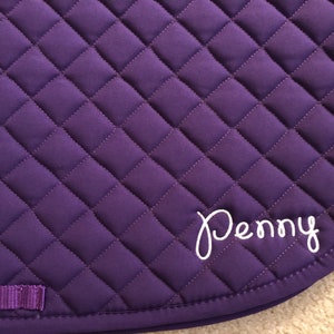 English All Purpose Saddle Pad-Horse-Personalized Embroidered Name in Cupcake Font