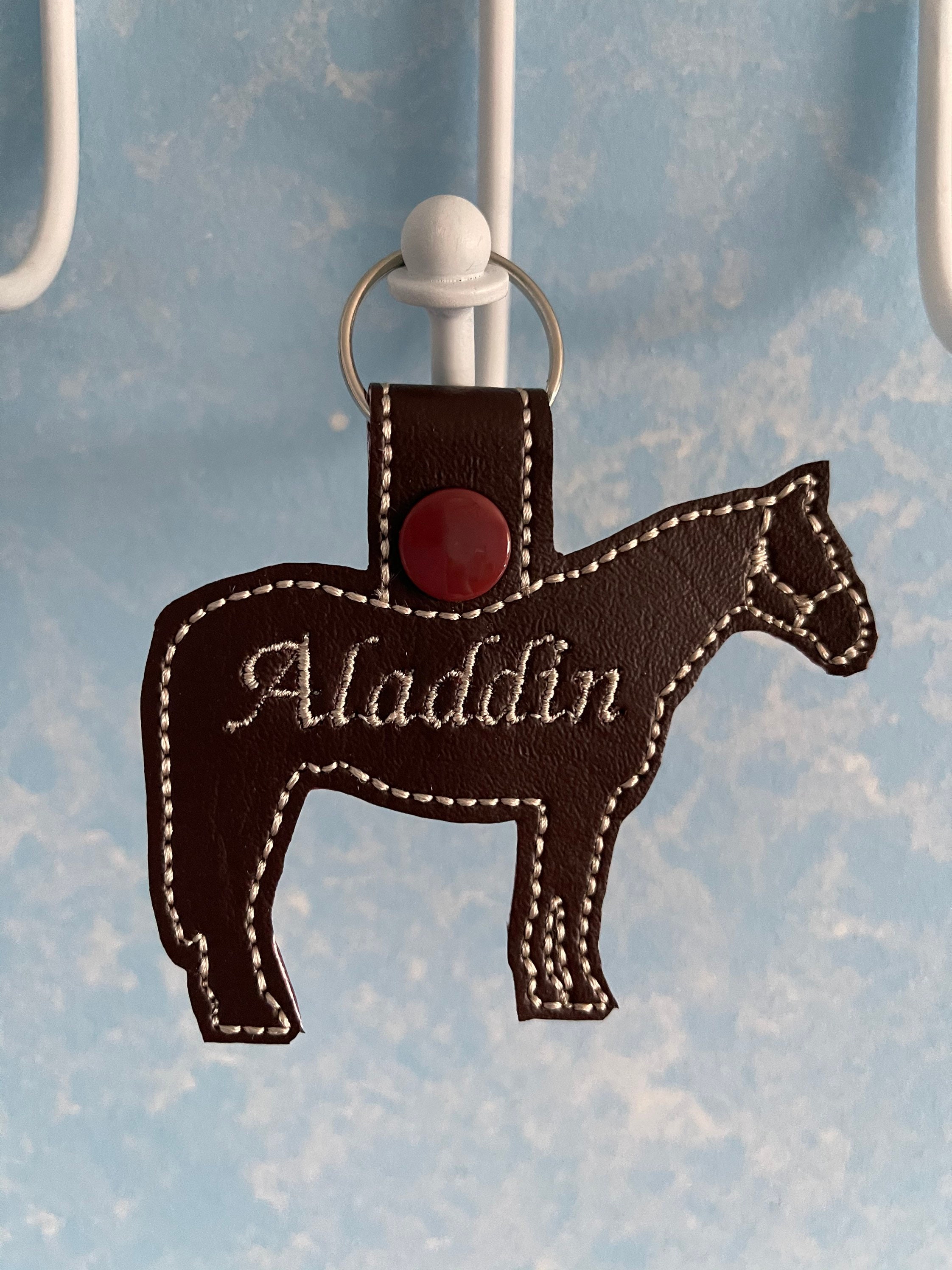 ❤️Buy 2 FREE SHIPPING❤️Horse-PU leather Pet Key Chain-Blanket Tag-Luggage Tag-Personalized-Tack