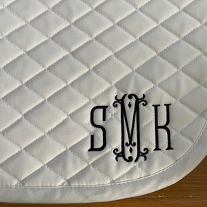 English All Purpose Saddle Pad-Horse-Embroidered Vienna Monogram-Personalized-Custom