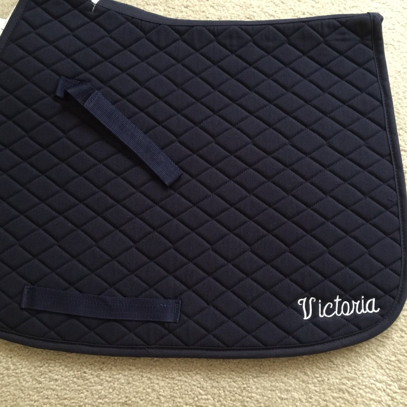 English All Purpose Saddle Padhorsecustomembroiderd Script Etsy