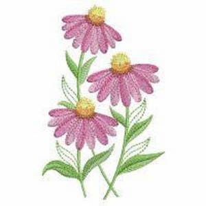 Beautiful embroidered terry cloth adult bib- BRIGHT BEAUTIFUL FLOWERS