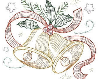 Embroidered  quilt blocks--- Vintage Christmas