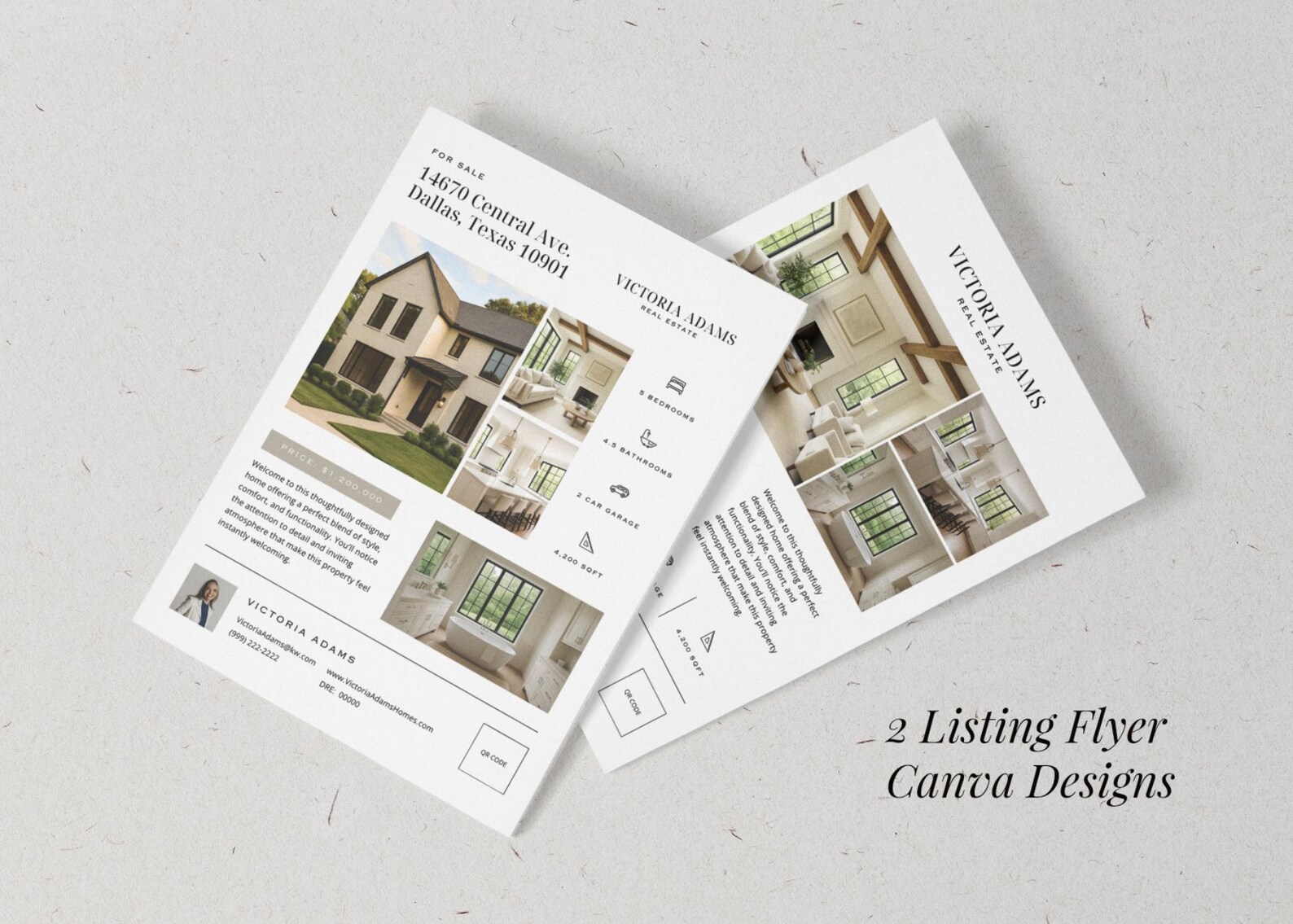 Luxury Real Estate Flyer | Editable Canva Modern Property Marketing ...