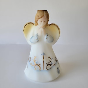 Fenton White Angel Figurine | Hand-Painted Limited Edition | Collectible Glass Angel | Vintage Fenton Art Glass