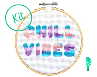 Chill Vibes Cross Stitch Kit