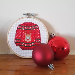 Ugly Christmas Sweater Cross Stitch Pattern PDF Digital Download image 4