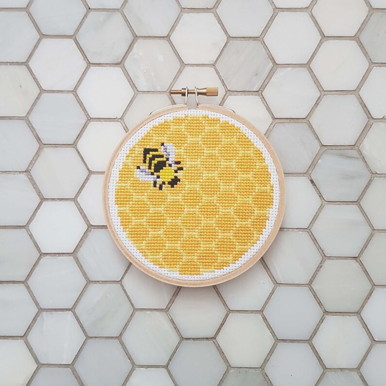 Honey Bee Counted Cross Stitch Pattern PDF Digital Download Etsy