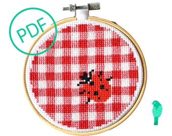 Ladybug Cross Stitch Pattern PDF Digital Download