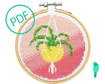 Hanging Plant Cross Stitch Pattern PDF Digital Download