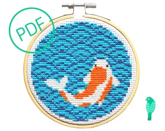 Koi Fish Cross Stitch Pattern PDF