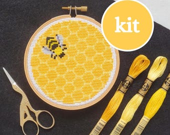 Honey Bee Cross Stitch Kit