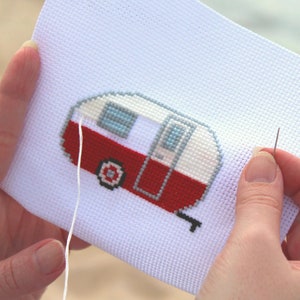 Vintage Camper Cross Stitch Pattern PDF Digital Download image 2