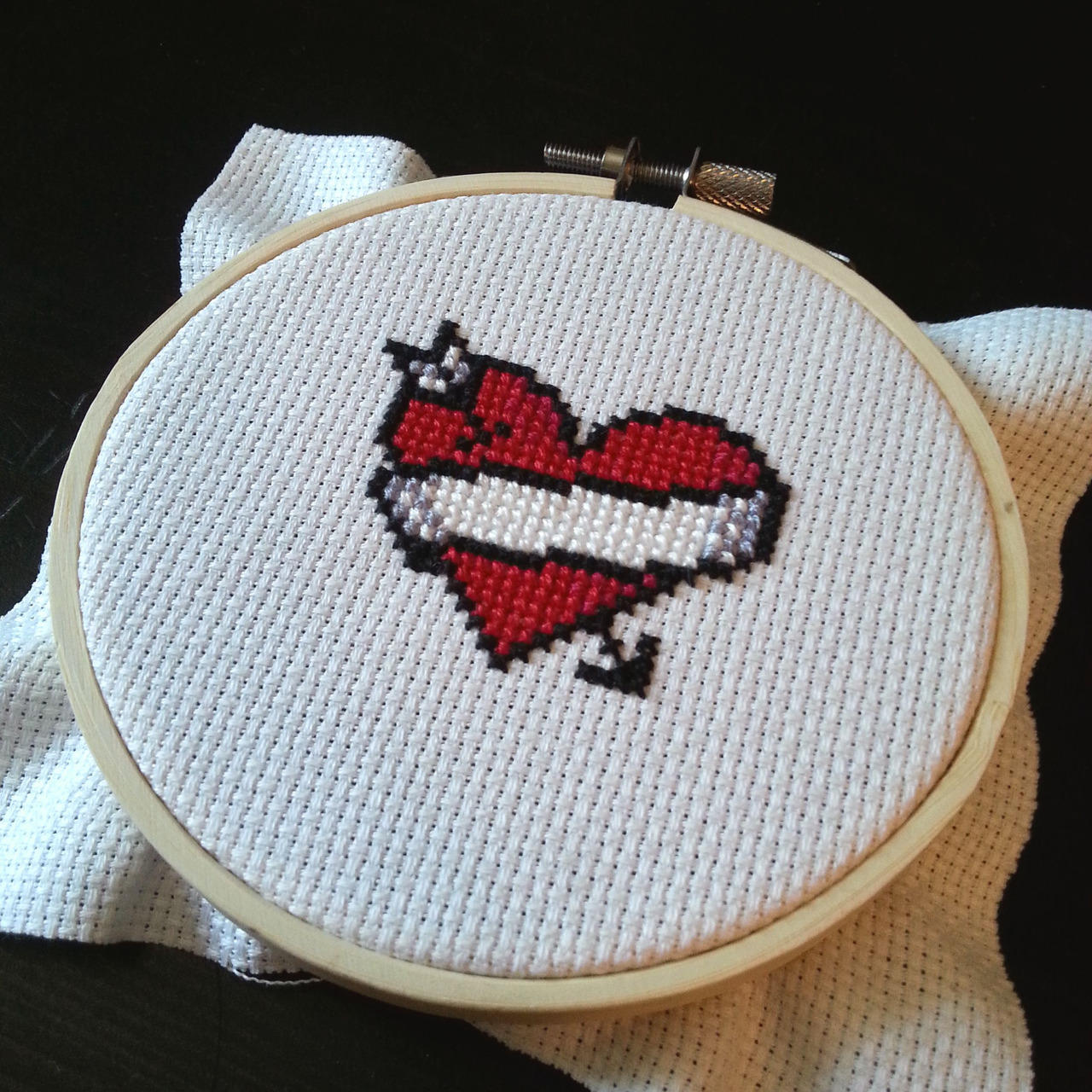 Heart Cross Stitch Pattern Valentine's Day Design Quick | Etsy