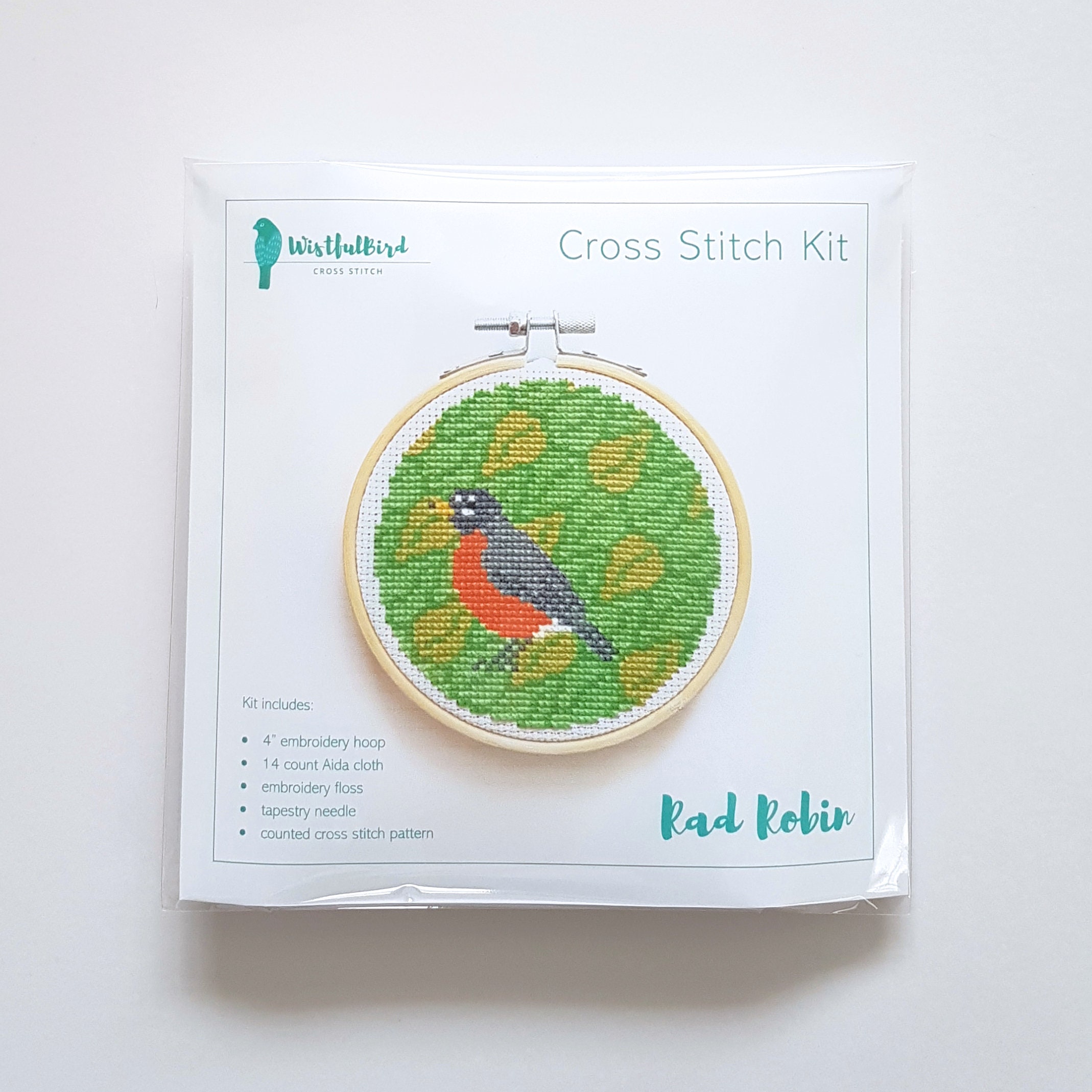 Kraftex Cross Stitch Kits: Stamped Cross Stitch Kits for Beginners. [2  Embroidery Hoop] Simple and Easy Beginner Cross Stitch Kits for Adults and