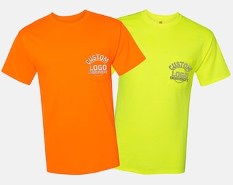 Overhemden met borduursel op maat met hoge zichtbaarheid, aangepaste shirts met logo, bedrijfsoverhemden, geborduurde zakelijke overhemden op maat