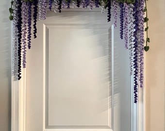 crocheted wisteria vine indoor decor