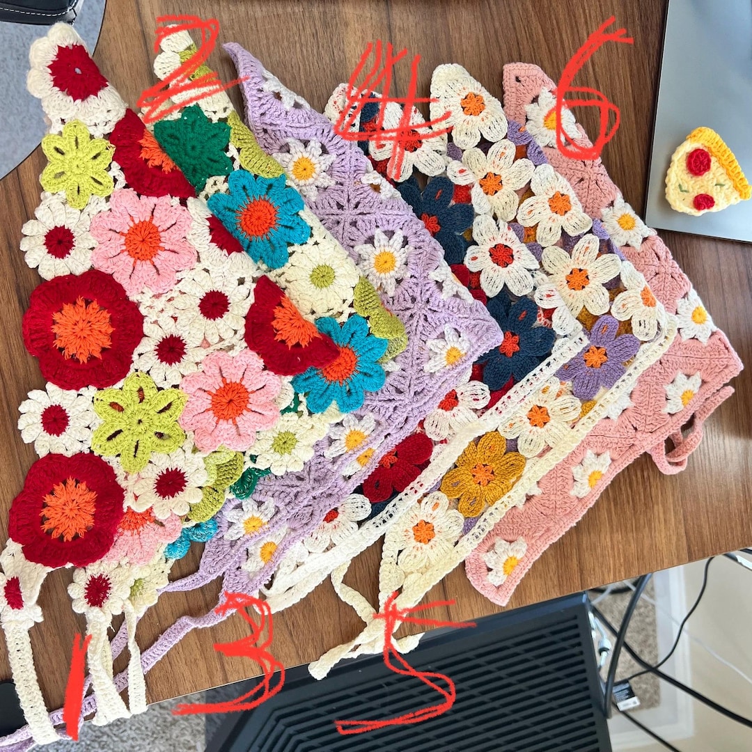 Embroidered Floral Bandana