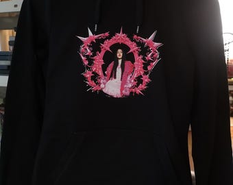Felpa Con Cappuccio Per Bambina - Anna Vera Baddie Tour 2025, Rosa, 100% Cotone, Stampata In Italia