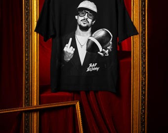 Bad Bunny Halftime Mittelfinger Baumwoll T-Shirt