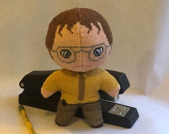 Dwight the office cross stitch doll pattern