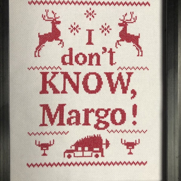 I don't know Margo cross stitch pattern Christmas vacation