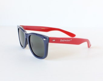 Vintage Blue & Red Budweiser Sunglasses