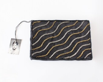 Vintage 1970s Clovis Ruffin for Genie Deadstock Beaded Clutch