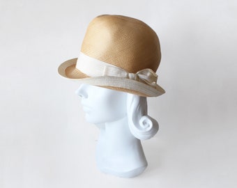 1960s Hat / Vintage Adolfo Réalités Summer Cloche Hat