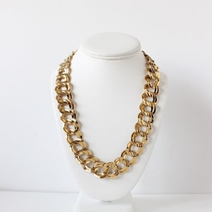 Vintage Chunky Gold Tone Chain Necklace