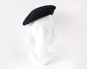 Vintage Laulhere Navy Blue French Beret