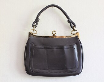 Vintage Kadin Brown Vinyl Handbag