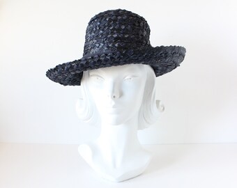 VINTAGE Macy\'s Black Woven Hat s-l400.jpg main image 2