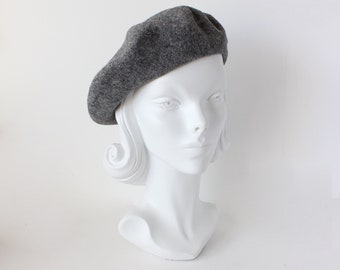 Vintage Kangol Grey 100% Wool Beret