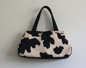 Vintage Y2K Liz Claiborne Black & Tan Cow Print Bag