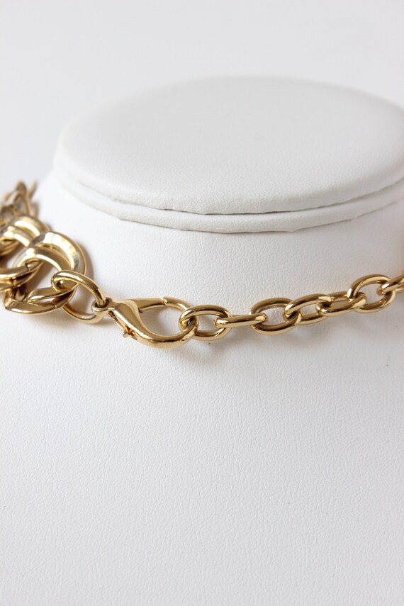 Vintage Etsy Chain Chunky Gold Necklace Tone -