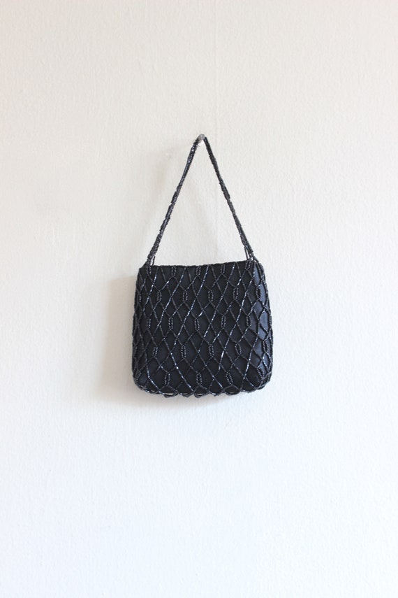 La Regale Black Beaded Purse