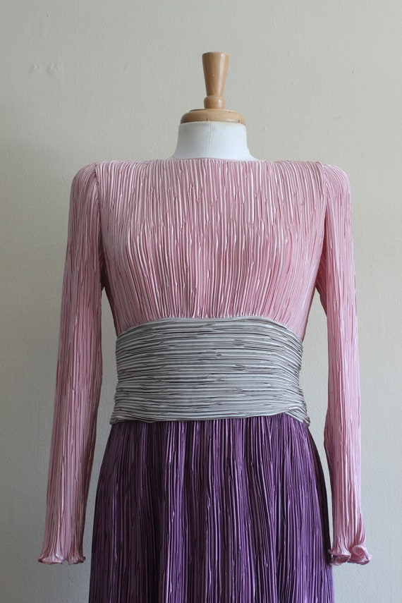 Vintage 1980s Steven Stoller Pink & Purple Fortun… - image 4