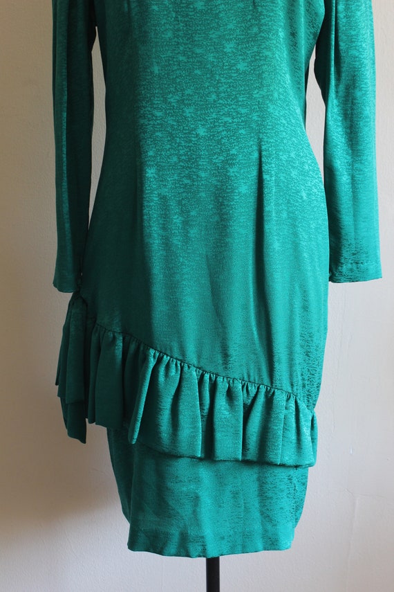 Retro Multi-green Silk Dress main image 0