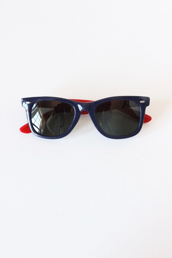 Vintage Blue & Red Budweiser Sunglasses - image 3