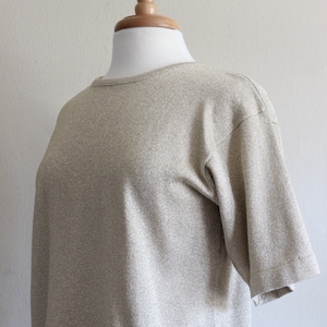 Vintage Metallic Gold Lurex Knit Short Sleeve Top image 7