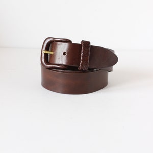 Vintage Elisabeth Brown Leather Belt