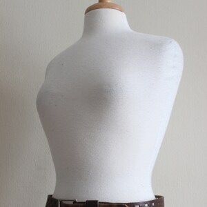 Vintage Checkerboard Cutout Brown Leather Wide Belt image 5