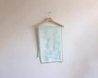 Vintage Mint Green Floral Vera Scarf