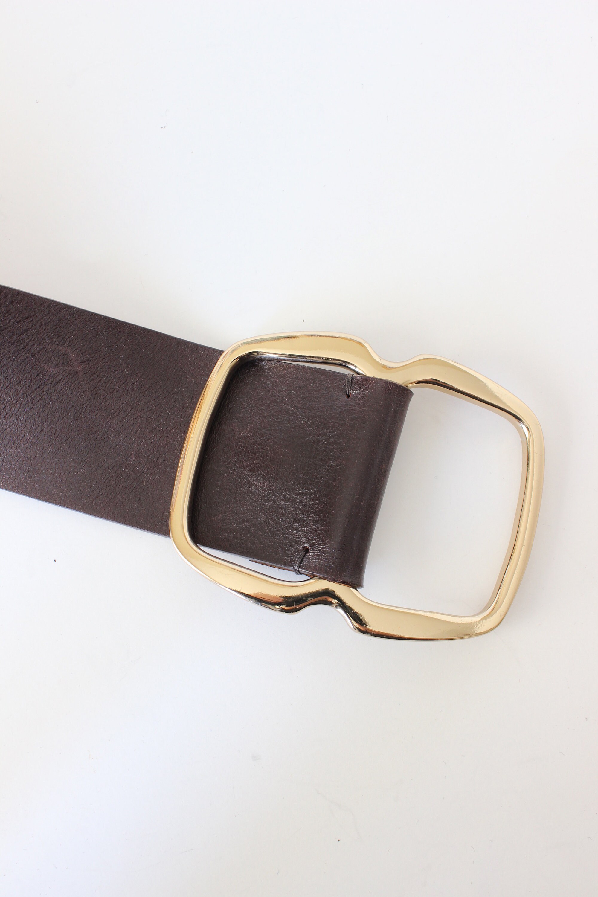 Vintage 1990s Banana Republic Brown Leather Wide Belt - Etsy